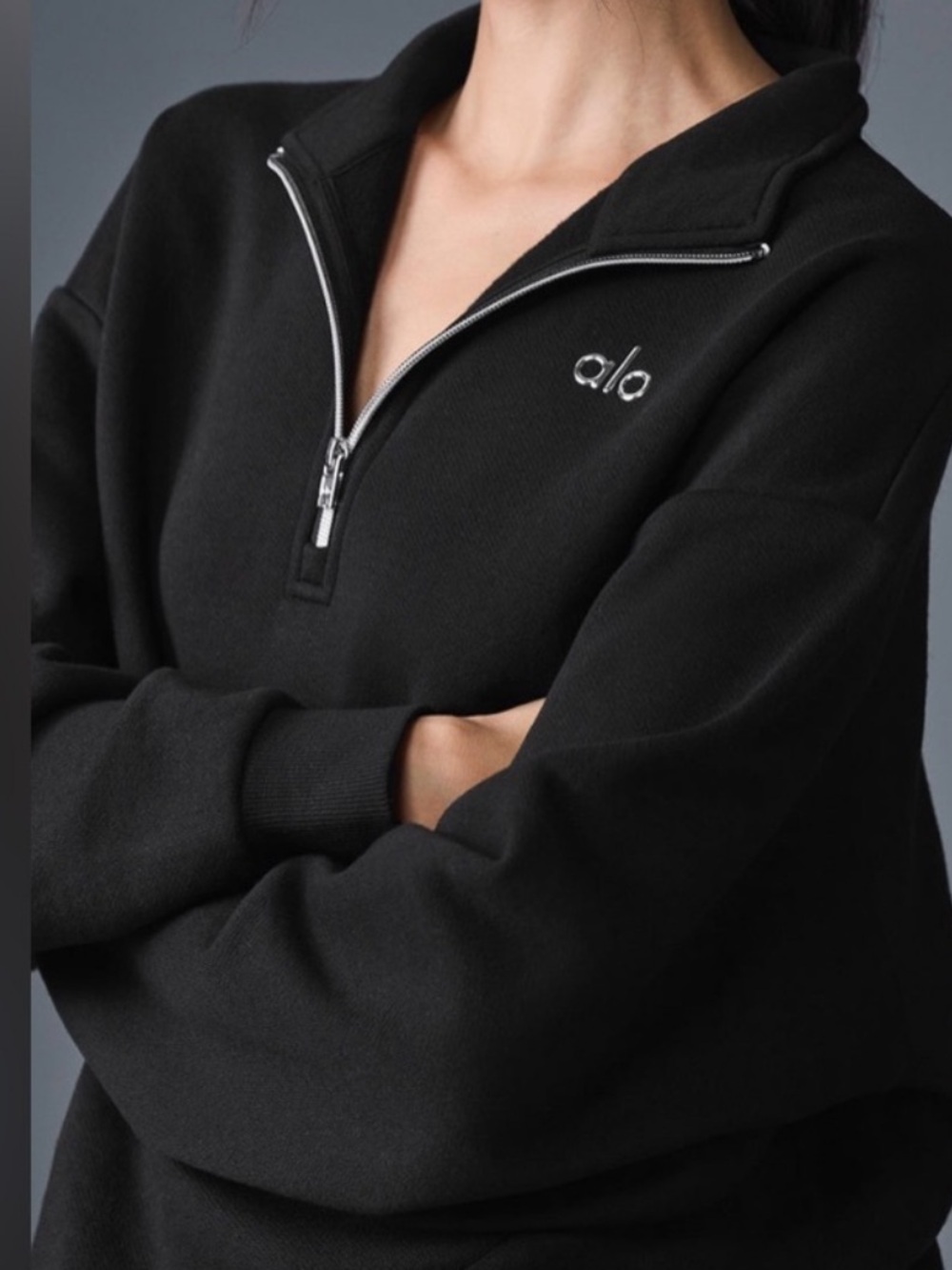 Alo Yoga Accolade 1/4 Zip Pullover Black - NWT Available XS or L